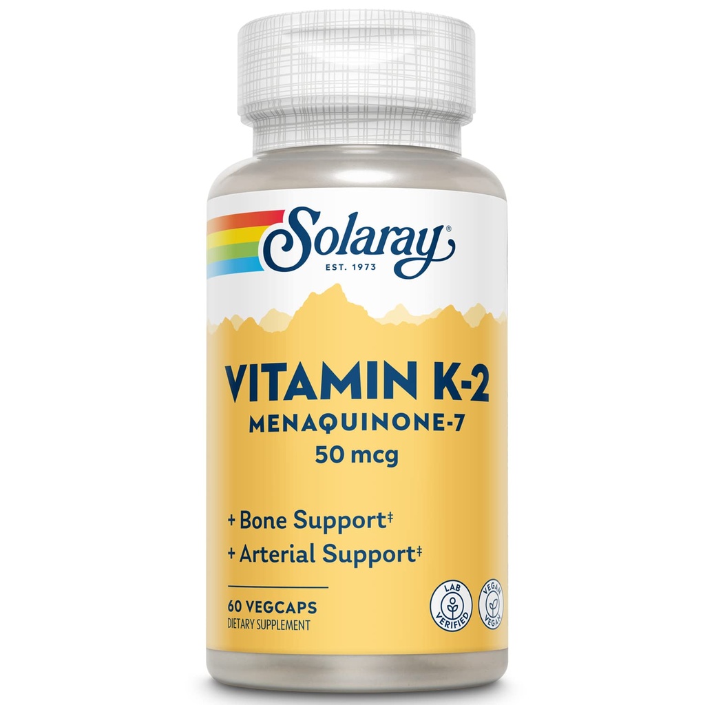 SOLARAY K-2 Mk-7 50 Mcg VCapsules 60 Tellen