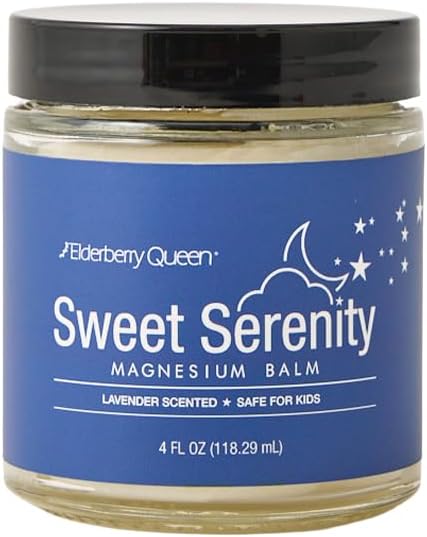 Vlierbes koningin Sweet Serenity Magnesium balsem voor slaap 4 oz, Kid Safe (Lavendel)