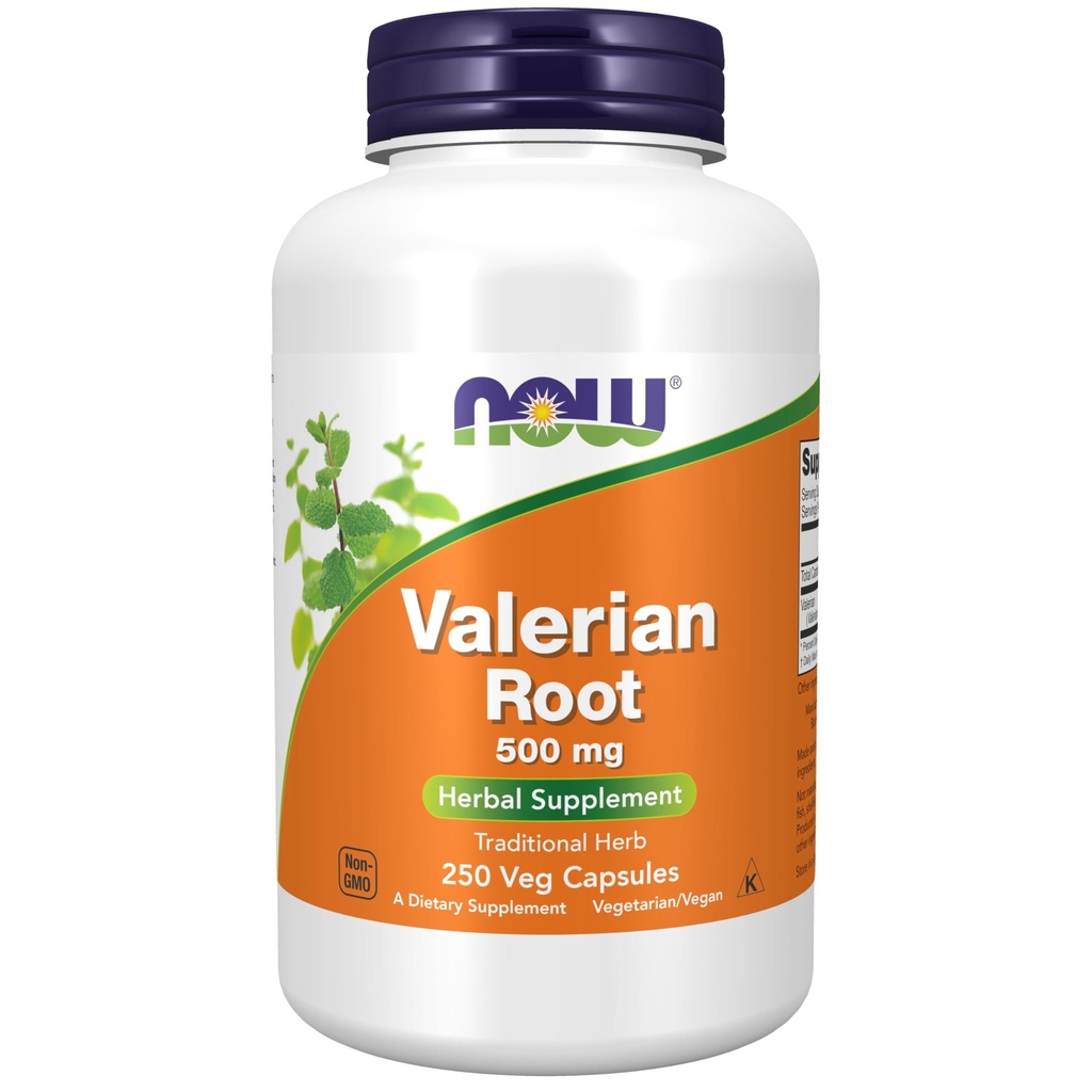 NOW Voedingssupplementen, Valeriaanwortel (Valeriana officinalis) 500 mg, kruidensupplement, 250 Veg Capsules