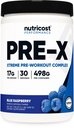 Nutricost Pre-X Xtreme Pre-Workout Powder Complex, Blue Raspberry, 30 porties, Vegetarisch, Non-GMO en Glutenvrij