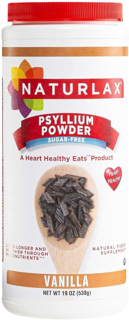 Suikervrije Psyllium Husk Fiber Powder, Vanille Smaak 19 oz
