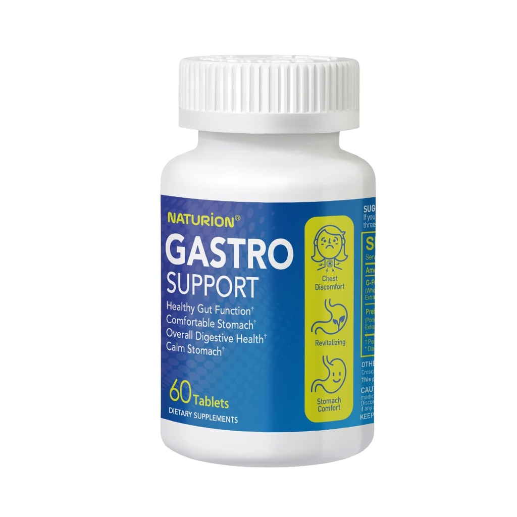 Gastro-ondersteuning Digestief gezondheidssupplement met G-FOS Blend, Organische Gemberwortel, Licorice Extract, Mastic Gum & Granaatappels Ondersteunt Digestief Comfort & Gut Balance 60 tabletten, 60 dagen aanbod
