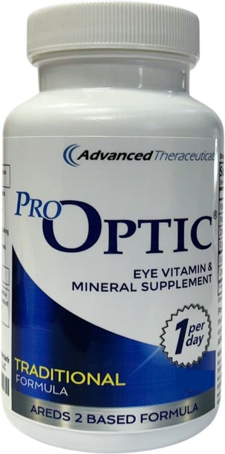Pro-Optic Traditional Formula Eye Supplement - AREDS 2 Based Vision Support for Adults 50+ - 30 Capsules, 1-maand supply - Lutein 10mg, Zeaxanthine 2mg