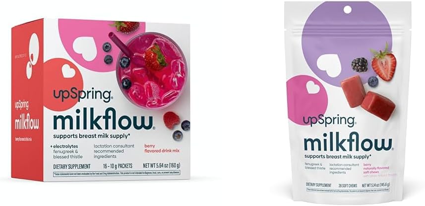 UpSpring Milkflow Electrolyte Borstvoeding Supplement met Fenegriek 