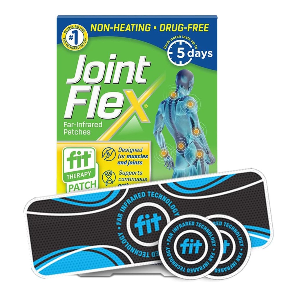 JointFlex FIT Therapy Far Infrared Patch Trial Pack, ondersteunt continue actieve mobiliteit voor spieren en gewrichten, tot 5 dagen/patch, waterbestendig, niet-verwarmend, Drug-vrij