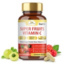 Biologische Veda Superfruit Vitamine C Capsule met Acerola Cherry & Amla Berry - Whole Food Natural Vitamine C Supplement met Citrus Bioflavonoïden voor immuniteit, Cellular & Skin Health - 120 Vegan Pillen