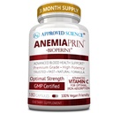 Goedgekeurde Wetenschap Bloedarmoedeprin - Absorbeerbare IJzer, Vitamine C - Zacht op maag - 180 Capsules - 3 maanden levering - Niet-GMO, Veganistisch