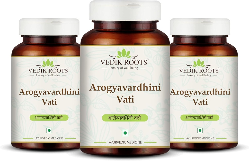 Arogyavardhini Vati Tablets - Natuurlijke Detox en Levergezondheidsondersteuning voor Milt uitbreiding Vermindert Bloating voor Nutriënt Absorptie Verbetering 