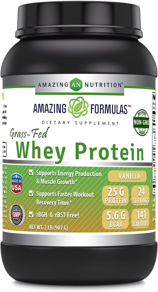 Verbazingwekkende Formules Grass-Fed Wei Proteïne Poeder Supplement 