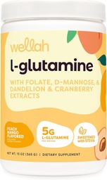 Wellah L-Glutamine Peach Mango (50 porties) - 5g L-Glutamine Per portie, zoet met Stevia