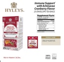 HYLEYS Immuniteitsthee met Echinacea Cranberry Flavor - 25 theezakjes (1 verpakking) - Ondersteuning van uw immuunsysteem