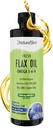 NaturalSlim Flax seed Oil Liquid Fresh Taste Flax Oil Organic Cold Pressed & High in Omega 3 6 9 Fatty Acid Flax Seed Supplement for Healthy Cells, Hair, Skin, & Nails - Fresh Taste 16 fl. Oz.