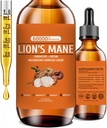 Lions Mane Mushroom Supplement voor Geheugen, Focus & Clarity, Mushroom Supplement met Lion's Mane, Cordyceps, Reishi voor Natuurlijke Immune Support, Non-GMO, Veganistisch, Tot 2 Maand Supply