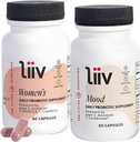 LiiV Mood Boosting Probiotic & Premium Vrouwen Probiotic Bundle, Whole Body Wellness, Support Digestieve Gezondheid Vaginale pH Balance & UT Ondersteuning