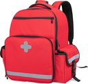CURMIO Emergency Medical Backpack Empty, First Responder EMT Bag for EMS, Camping, Hiking, Home Health, Field Trips, Red (Bag Only, Patented Design)