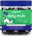 PupGrade Daily Multivitamine voor honden - All-in-One Supplement voor spijsverterings-, immuun-, huid- en jasgezondheid - 32 gezonde voedingsstoffen, probiotische enzymen, omega-visolie, vitamine A, C, D & E - 30 zachte kauwen