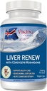Viking Lever Vernieuw IJslands - Lever Gezondheid Ondersteuning Formule - Uitgebreide paddo Blend met Cordyceps, Reishi, Shitake, Lions Mane, Maitake en Chaga Paddenstoelen - 60 Veg Capsules