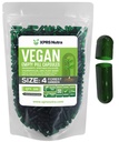XPRS Nutra Maat 4 Lege Capsules - 500 Tel Kleine Lege Vegan Capsules - DIY Plantaardige Capsule vullen - Vulbare Do-It-Yourself Veggie Pill Caps voor supplementen (Forest Green)