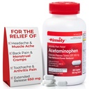 TIME-CAP LABS, INC. Tijdig Acetaminofen 650 MG - 400 Caplets - Extended Release - Joint Pain Relief, Pain Reliever & Artritis Pain Relief