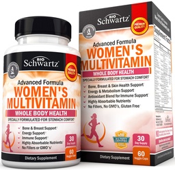 Multivitamine voor vrouwen met vitamine D3 - Multivitaminen voor Bone Borsthuid gezamenlijke energie - Vitaminen voor Immuniteitsondersteuning - Immuunsysteem Boost Natuurlijke Immuunverdediging - Gezamenlijke Ondersteuning Supplement - 60Ct