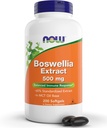 Now Boswellia Serrata Extract 500 mg, 200 Softgels - Gum Resin in MCT Oil Base - Herbal Supplement