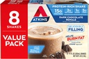 Atkins Glutenvrije eiwit-Rich Shake, Dark Chocolate Royale, Keto-Friendly, 8 Tellen (pakket van 1)