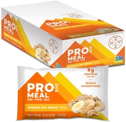 PROBAR - MEAL Bar, bananennootbrood, non-GMO, glutenvrije, gezonde, plantaardige basis, hele voedingsingrediënten, natuurlijke energie (12 telling)