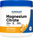 Nutricost Magnesiumcitraatpoeder (perzikmango, 250 gram)