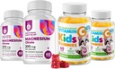 Vitamine C Gummies 120 tellen voor kinderen & volwassenen 240 mg en Magnesium 200 mg Gummies - Immune Support Low-Sugar Kauwbare Gummy Vitaminen voor peuters met Magnesium Kalm Kauwgom voor kinderen & volwassenen Suikervrij