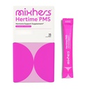 MIXHERS Hertime PMS - Ondersteunt Hormonale Gezondheid voor vrouwen - Ondersteunt een gezonde menstruele cyclus - met mineralen, Peony Roots, Siberische Ginseng - Sugar-Free - 15 Drink Packets - Raspberry Lemonade