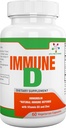 Spectra Vitaminen Immuun D Ondersteuning Dieetsupplement met Immunoline, Vitamine D3, Zink, Ellagic Acid bevordert sterk immuunsysteem voor alle seizoenen, 60 capsules.