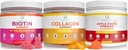 Zuiveren leven Apple Cider Vinegar, Collagen & Biotin Bundle, Gut Health & Digestie, Gummies voor haargroei, gezondere huid & Nails, Veganistisch, Glutenvrij, niet-GMO Alle natuurlijke supplementen