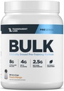 Transparante Labs Bulk Pre Workout Powder - Natuurlijk verzoet geavanceerde pre-workout formule voor spieropbouw en kracht - 30 porties, Peach Mango