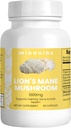 Biologische Lion's Mane Mushroom Capsules 1000mg - Cognitive Support, Neuroprotective Nootropics, 60 Vegan Caps
