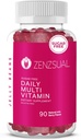 ZENZSUAL Daily Multivitamine Jellybeans - Kauwbaar, Sugar-Free, en Vegetarisch-Vriendelijk Dieet Supplement- Immune Support, Wellness Delight, Gelatine-Free (90 Natural Mix Berry-Flavored)