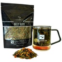 Pure en gemakkelijke thee, Belly Bliss, Natural Detox & Bloating Relief Thee, 100% Natural Loose Leaf Slimming Blend with Yerba Mate, Dandelion Leaf, Cafeinated, 30-Day Supply, 100g