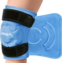 APEXUP Ice Pack for Knee Pain Relief, Large Reusable Wrap After Surgery, Flexible Gel Cold Pack for Injuries, Pain Relief for Back, Shoulder, Elbow, Ankle and Leg (Blue, L, 1PK)
