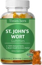 St John's Wort Gummies 500mg, Suikervrije Gummies voor Volwassenen Kinderen, Beste Kruiden Gummies voor Hersenen en Stress Relief, Non-GMO, Gulten Free, Vegan, Pectin, 60