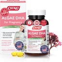 CATALO Omega 3 Algen DHA voor vrouwen - 550mg DHA-Rich Oil from Microalgene, Ideaal voor prenatale, Zwangerschap & Borstvoeding, Vegetarische Softgels, Glutenvrije - 60 Softgels
