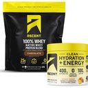 Stijgen 100% Wei Proteïne Poeder, Chocolade 4 lb & Hydration + Energie Elektrolyten, Orange Mango 40 Servers