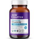 Nieuw hoofdstuk Gefermenteerde vitamine B12 1.000 mcg, USDA Organic, ONE Daily for Cellular Energy + Healthy Blood Cells, Certified Vegan, Gluten Free - 60 Tellen