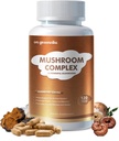 Paddestoelen Complex Supplement 2600mg, 120 Capsules - 10 Paddenstoelen Blend - Reishi, Lions Mane, Cordyceps, Chaga, Turkije Tail, Maitake, Shiitake, Oyster Nootropic Complex - Brain, Energy, Focus Pillen