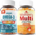 Womens Multivitamine Gummies Vegan Omega3 Gummies 1280mg