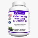 Hybride Nutraceuticals Zwarte Vlierbes Capsules, met Echinacea, Kurkuma, Knoflook, Zink, Vitaminen C, E en B6, Probiotica en L-Glutamine (60 capsules)