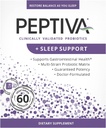 Peptiva 26 Miljard CFU Probiotische en slaapondersteuning - Klinisch gevalideerd Multi-stam Probiotische - Lactobacillus en Bifidobacterium, Melatonine - 60 Tel.