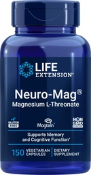 Levensverlenging Neuro-Mag Magnesium L-Threonaat, 150 Vegetarische Capsules, Magtein Supplement voor vrouwen en mannen