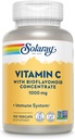 SOLARAY Vitamin C 1000mg with Bioflavonoids Concentrate - Vitamin C Capsules with Rose HIPS and Acerola Cherry - Antioxidant, Heart Health and Immune Support Supplement, Vegan, Non-GMO, 100 Servings