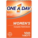One A Day Womens Multivitamine, Supplement met Vitamine A, Vitamine C, Vitamine D, Vitamine E en Zink voor Immune Health Support, B12, Biotin, Calcium & More, Tablet, 100 telling