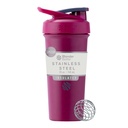 BlenderBattle Sport Slanke geïsoleerde roestvrij stalen Shaker fles met draad Whisk, 25-Ounce, Raspberry 