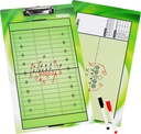 BETERLINE Voetbal Coaching Board Dubbelzijdig droog-werend klembord voor American Football Coaches - Wordt geleverd met 2 Erasable Pennen
